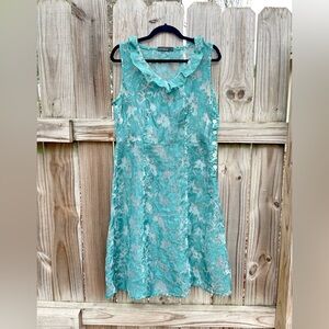 Cut Loose Sheer Ruffle Side Button Dress